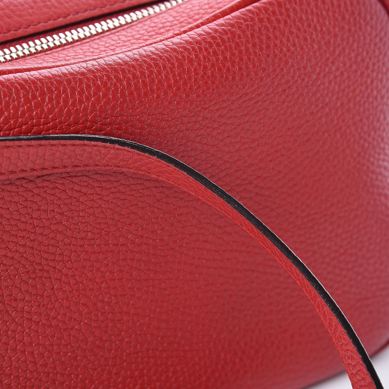 Gucci Pebbled Calfskin Small Soho Disco Bag Tabasco Red 10 of 11