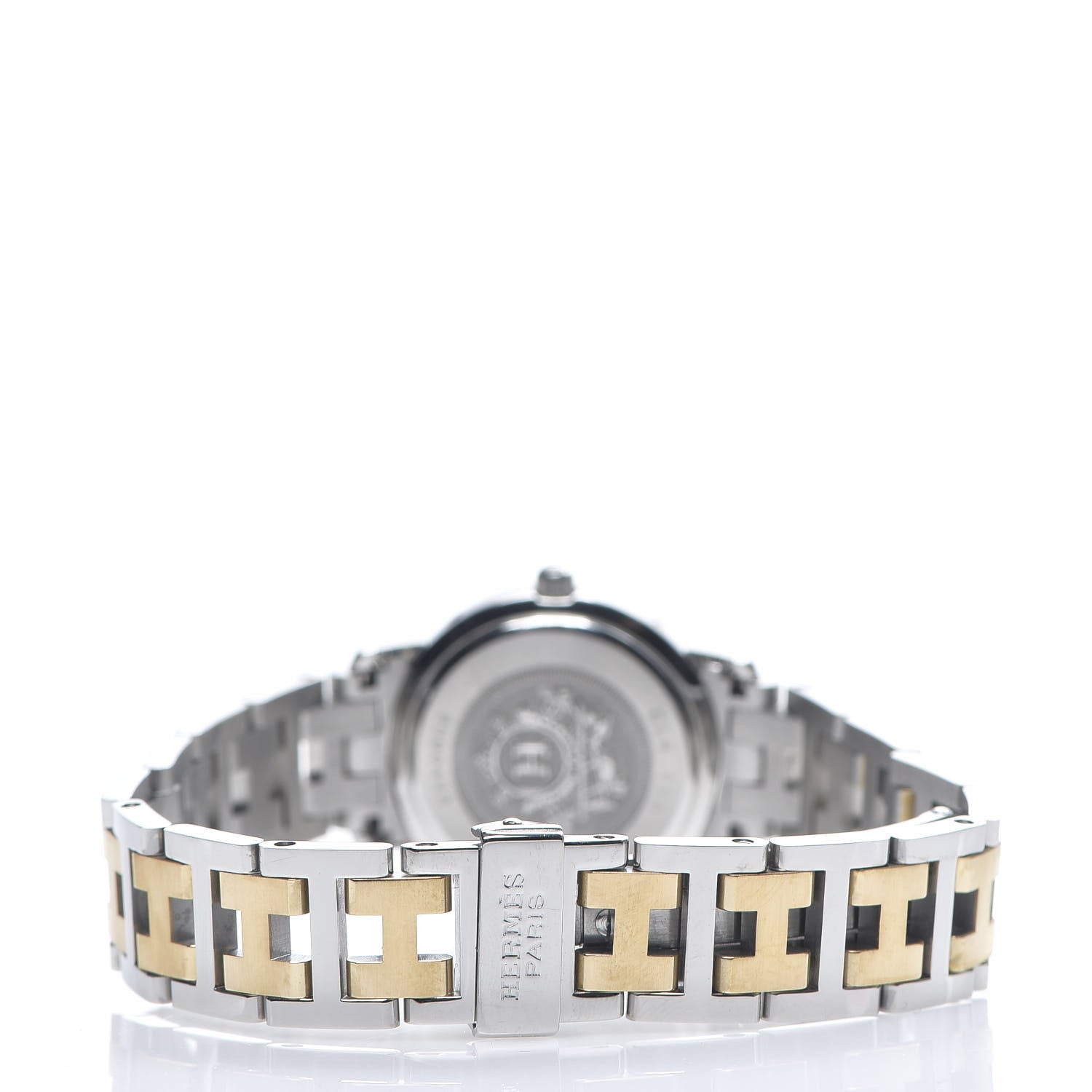 Hermes Stainless Steel 24mm Clipper Quartz Watch Gold 3 of 5