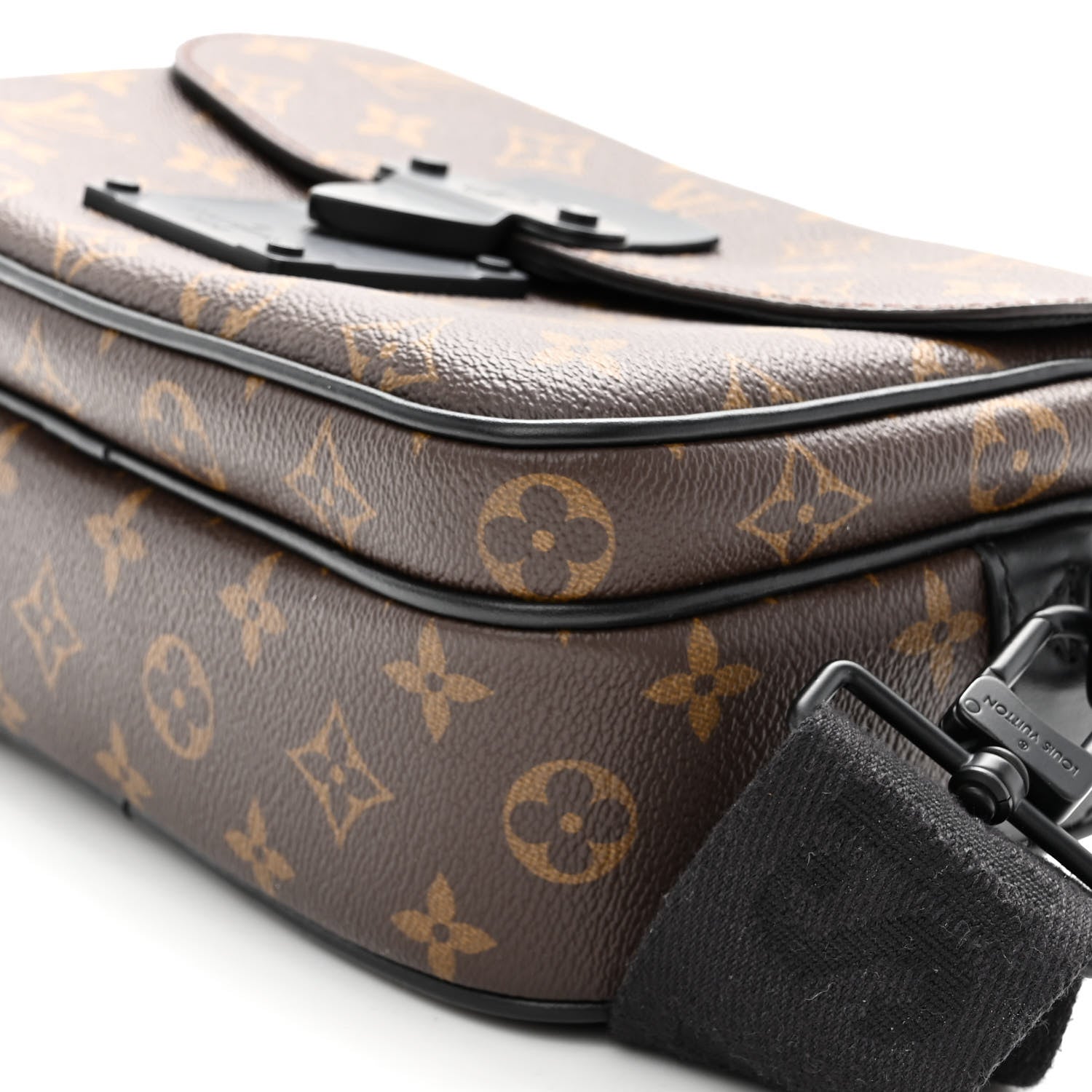Louis Vuitton Monogram Macassar S Lock Messenger 9 of 10