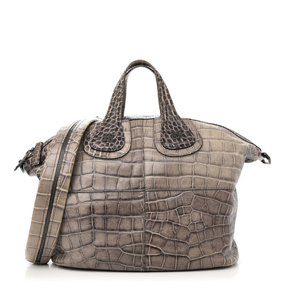 Givenchy Calfskin Crocodile Embossed Medium Nightingale Brown 1 of 9
