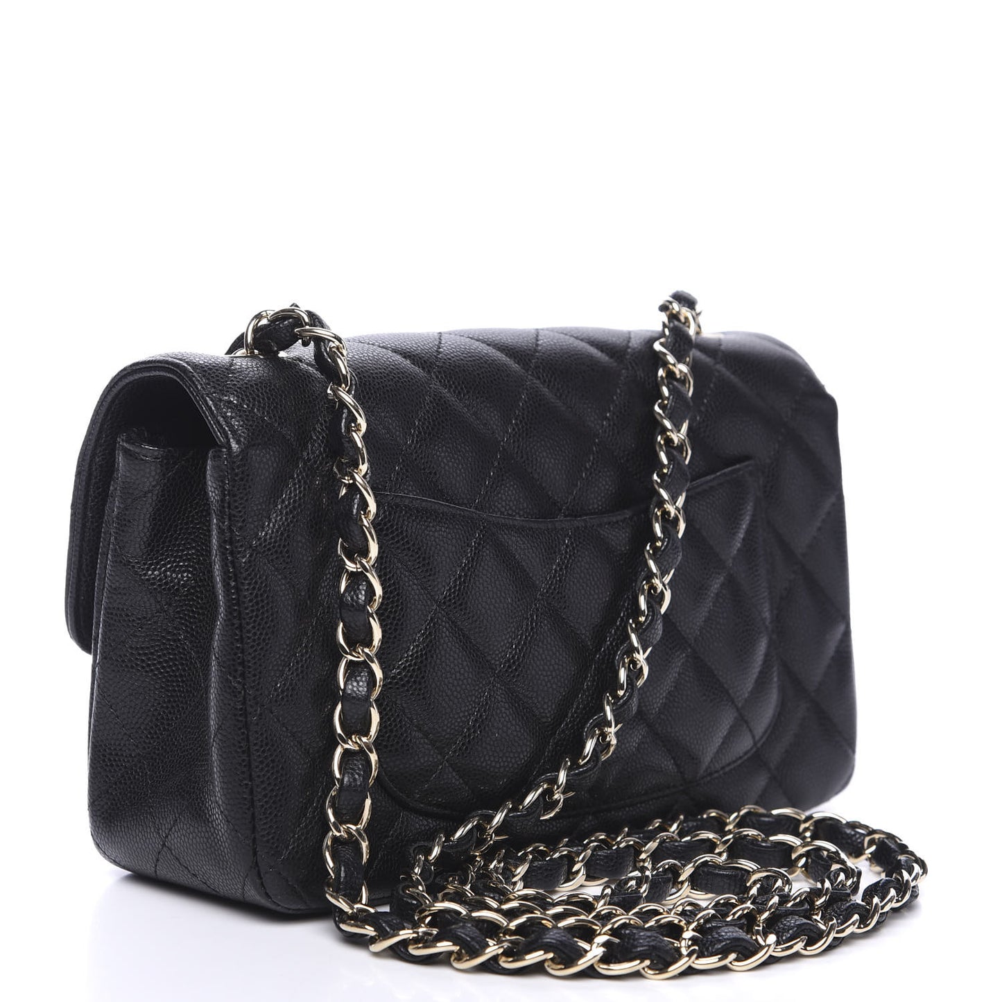 Caviar Quilted Mini Rectangular Flap Black