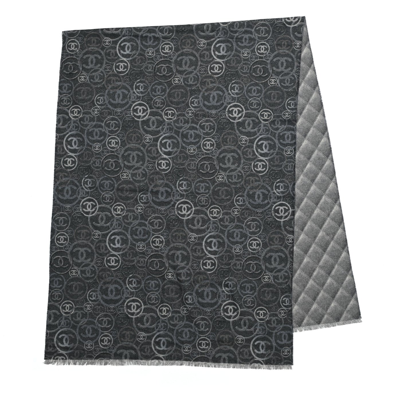 Cashmere Quilted Print CC Scarf Grey Multicolor