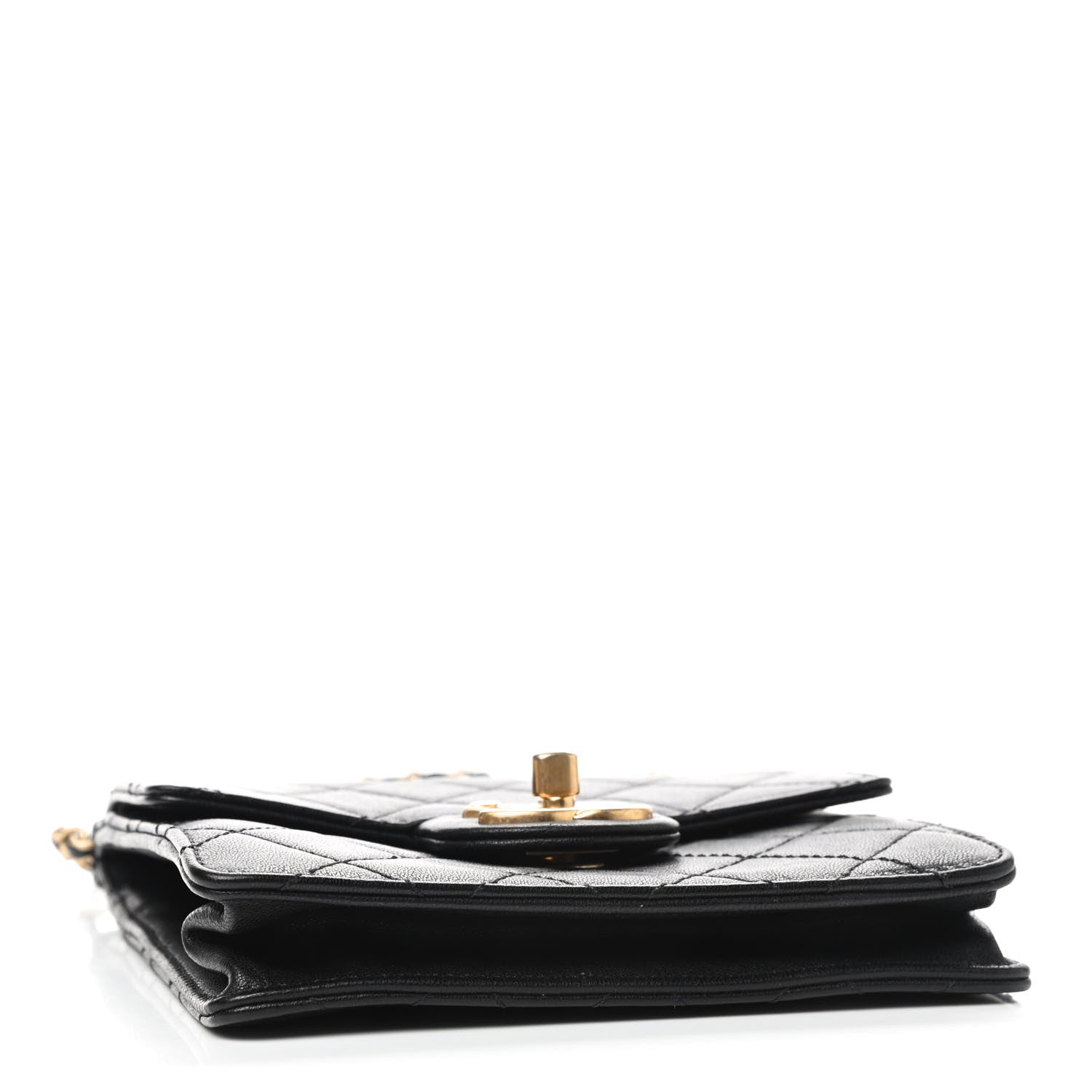 Chanel Lambskin Quilted Chic Pearls Flap Black 4 of 9