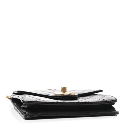 Chanel Lambskin Quilted Chic Pearls Flap Black 4 of 9