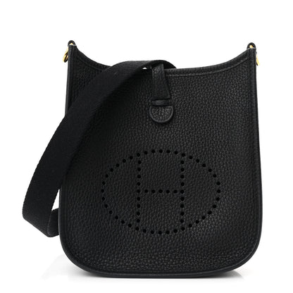 Hermes Taurillon Clemence Evelyne TPM Black 1 of 10