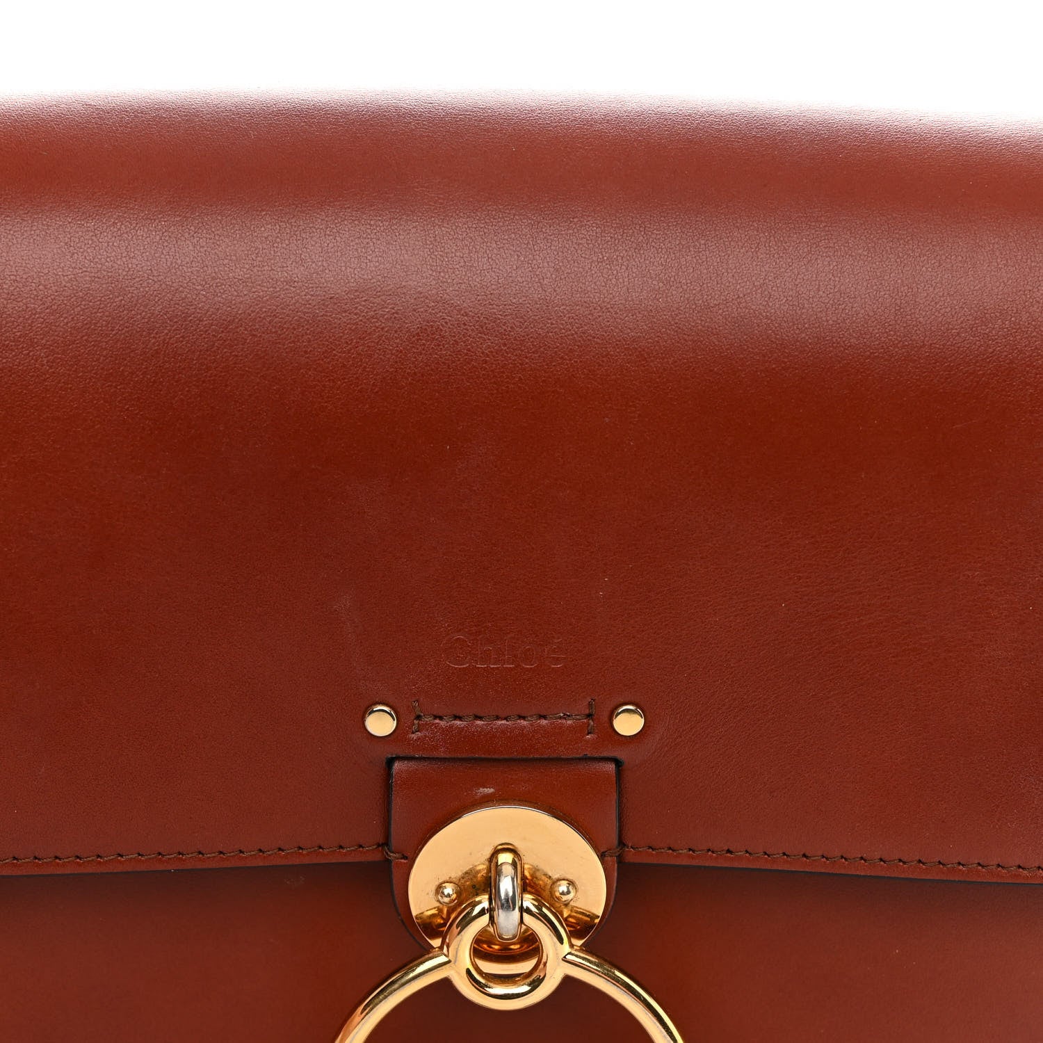 Chloe Calfskin Suede Large Tess Bag Sepia Brown 14 of 21