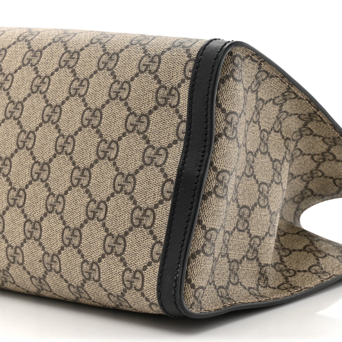 GG Supreme Monogram Medium Padlock Tote Black