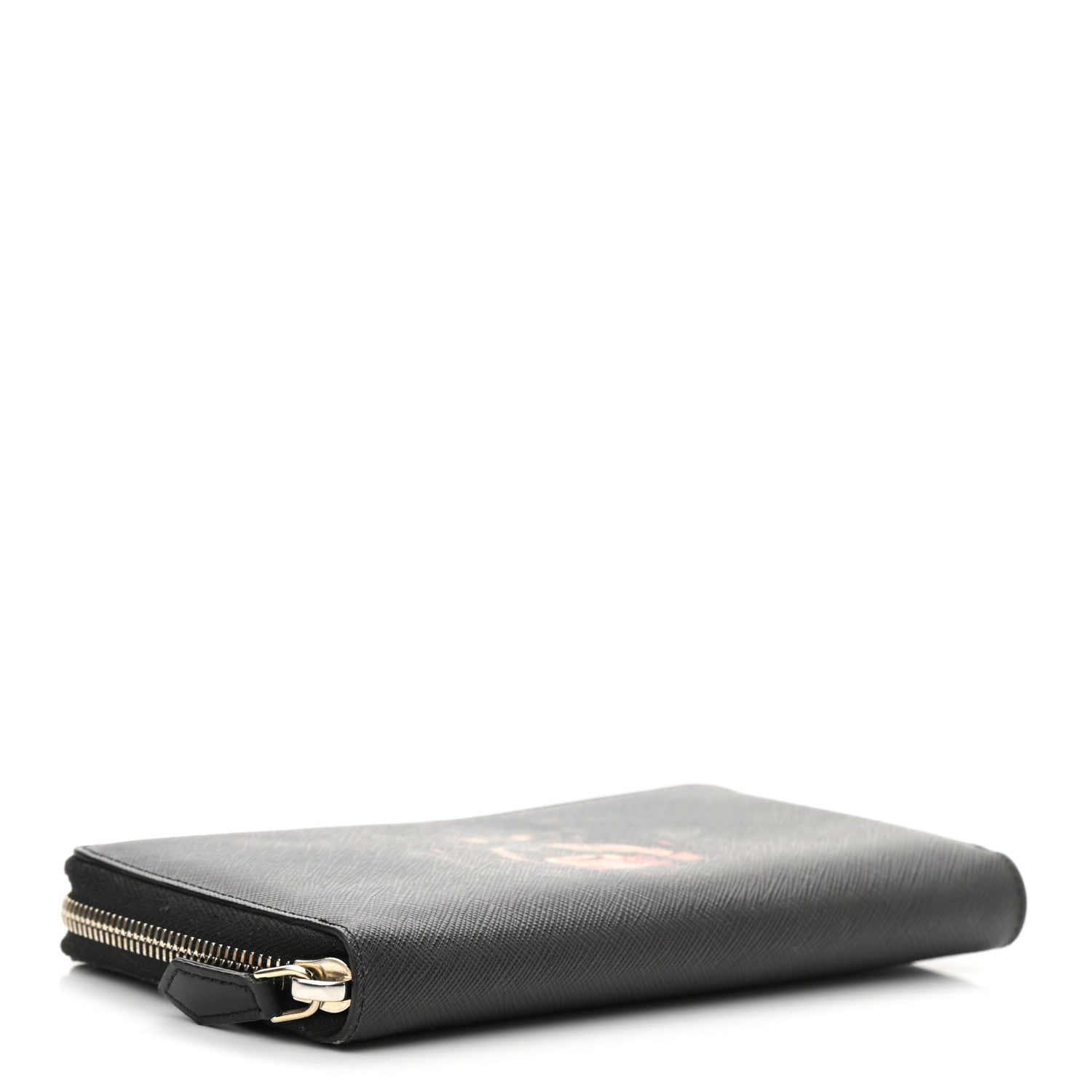 Givenchy Textured Coated Canvas Rottweiler Print Zip Around Wallet Black 4 of 6