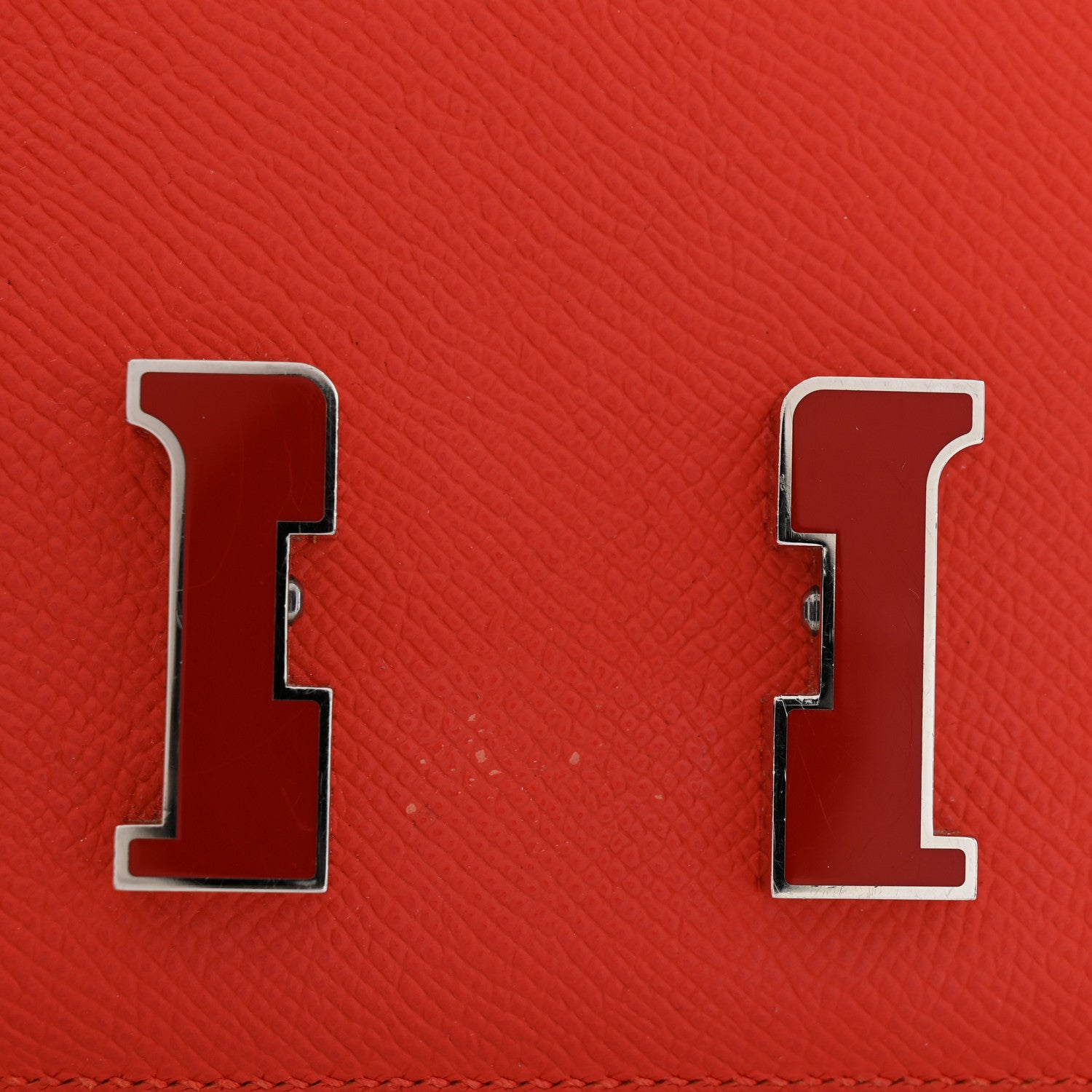 Hermes Epsom Enamel Constance 18 Capucine Sanguine 11 of 14