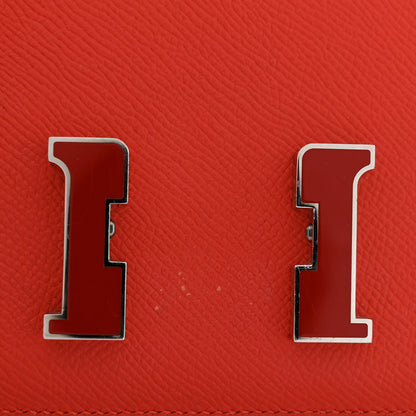 Hermes Epsom Enamel Constance 18 Capucine Sanguine 11 of 14