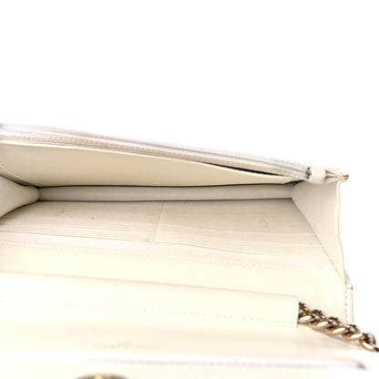 Chanel Caviar Quilted Boy Wallet On Chain WOC White 5 of 20