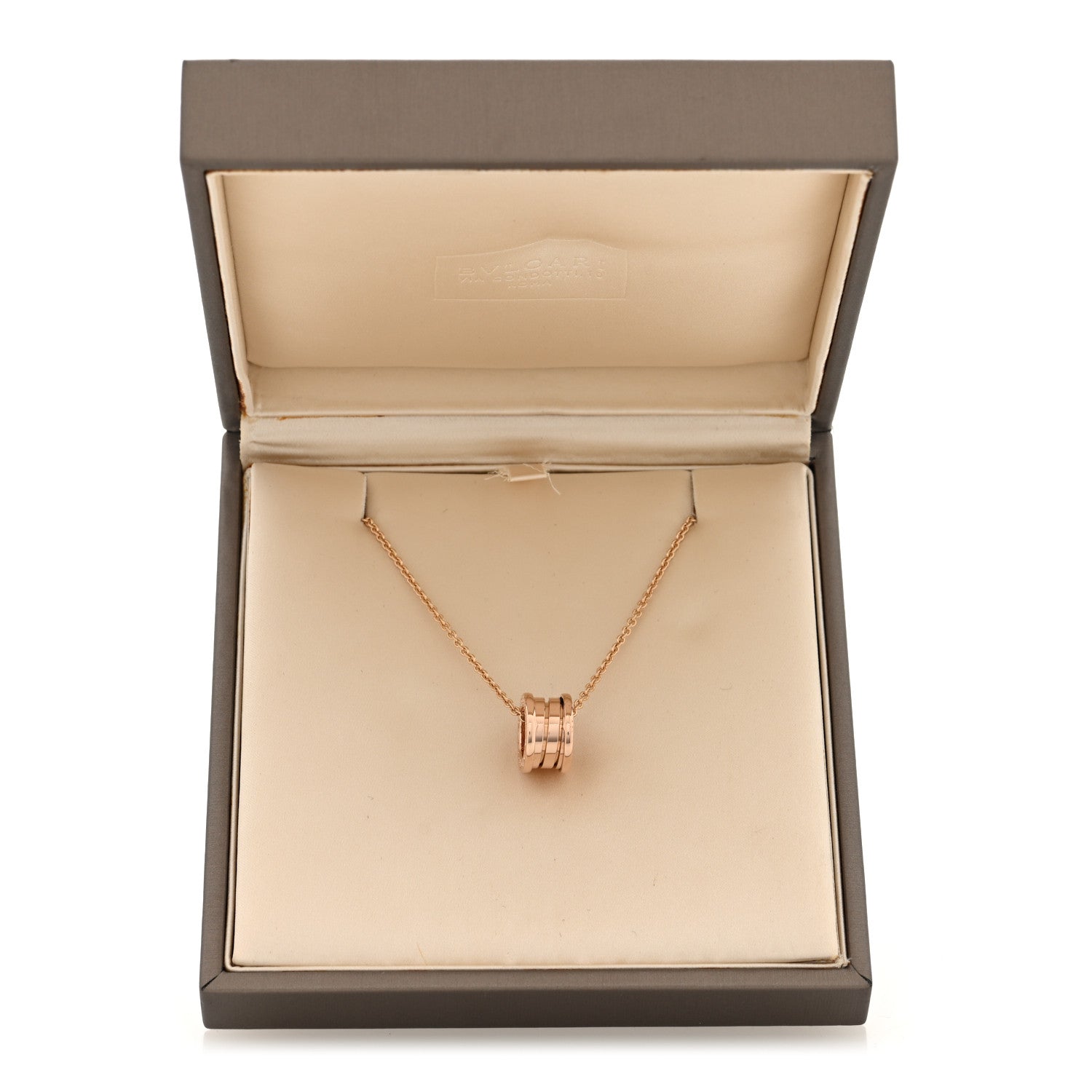 Bulgari 18K Rose Gold B.Zero1 Pendant Necklace 6 of 6