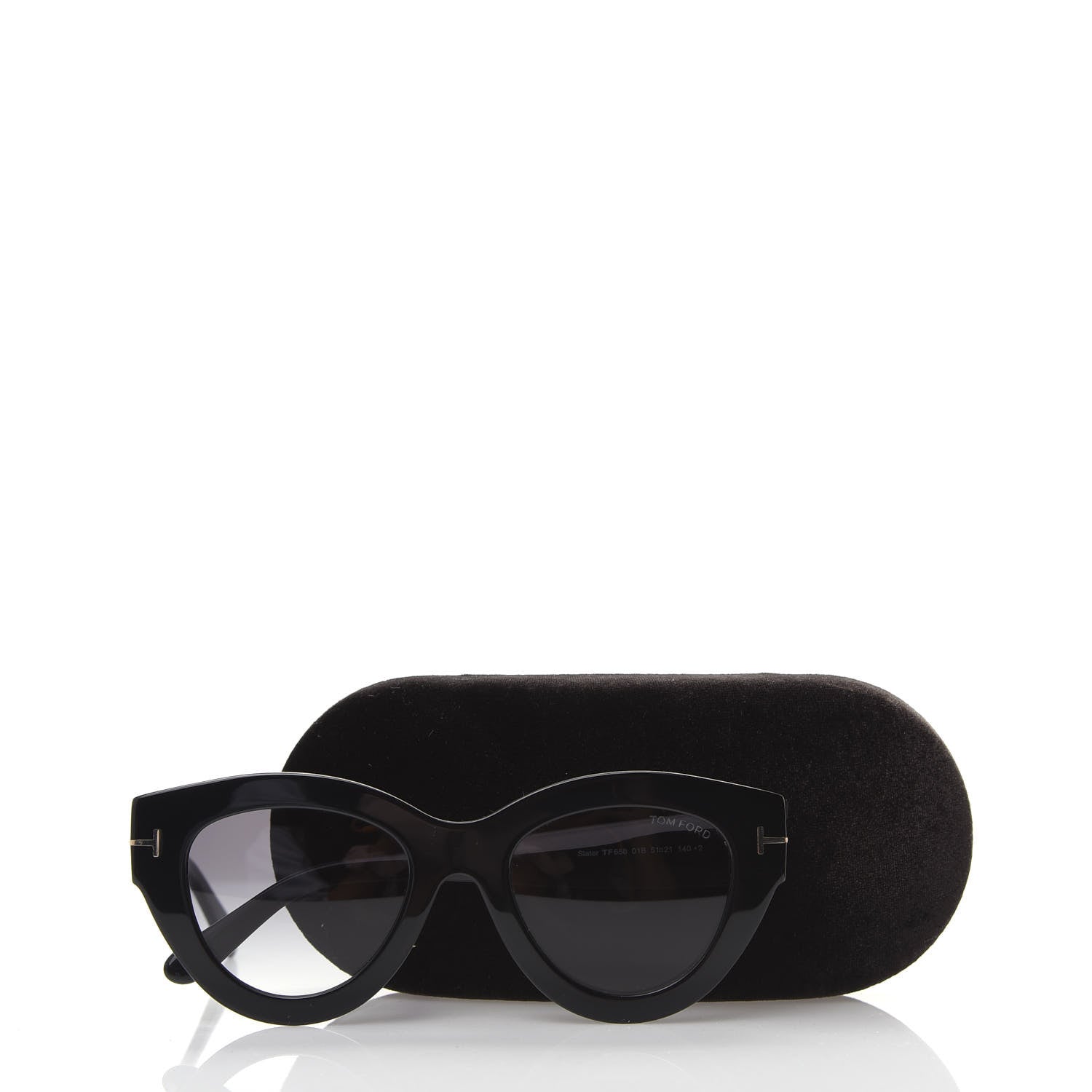 Tom Ford Slater Cat Eye Sunglasses TF658 Black 8 of 8