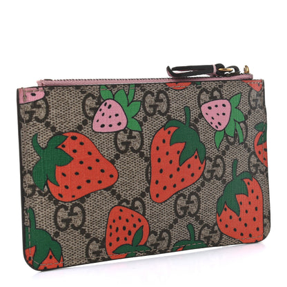 Gucci GG Supreme Monogram Strawberry Key Case 3 of 8