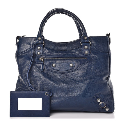 Balenciaga Agneau Giant 12 Silver Hardware Velo Bleu Mineral 1 of 10