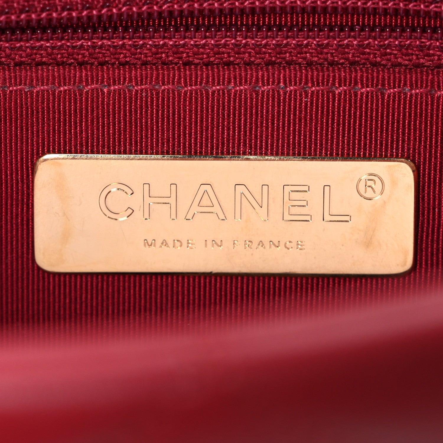 Chanel Goatskin Quilted Large Chanel 19 Flap Red 6 of 10