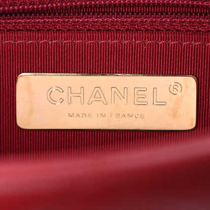 Chanel Goatskin Quilted Large Chanel 19 Flap Red 6 of 10