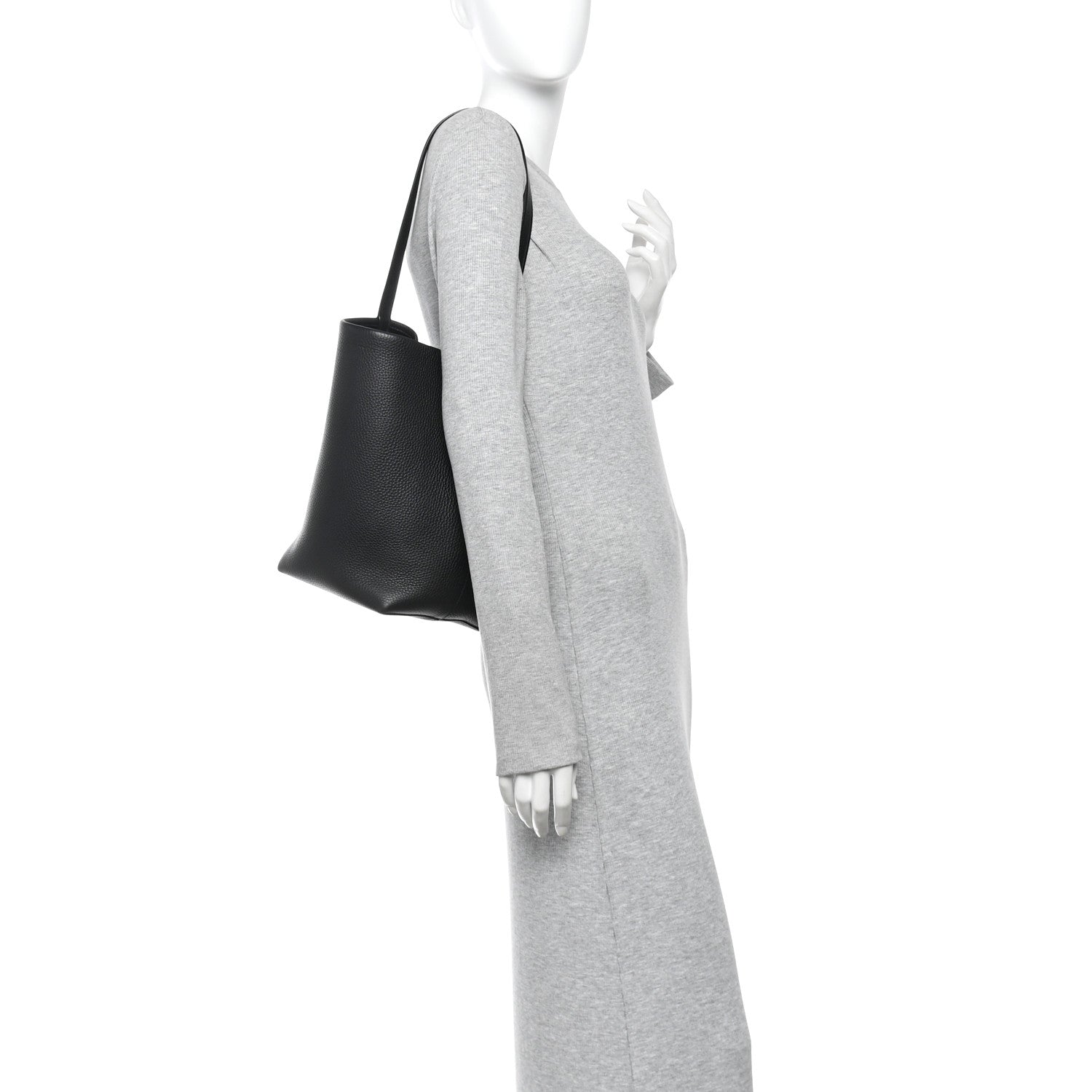 The Row Grained Calfskin Medium N/S Park Black 2 of 10