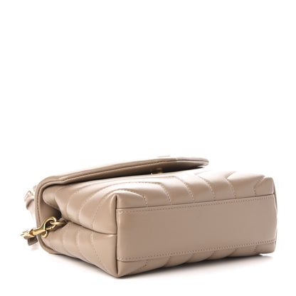 Saint Laurent Calfskin Y Quilted Monogram Toy Loulou Satchel Dusty Grey 4 of 12
