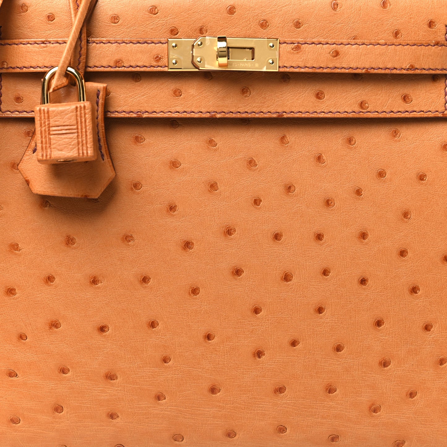 Ostrich Kelly Sellier 25 Gold