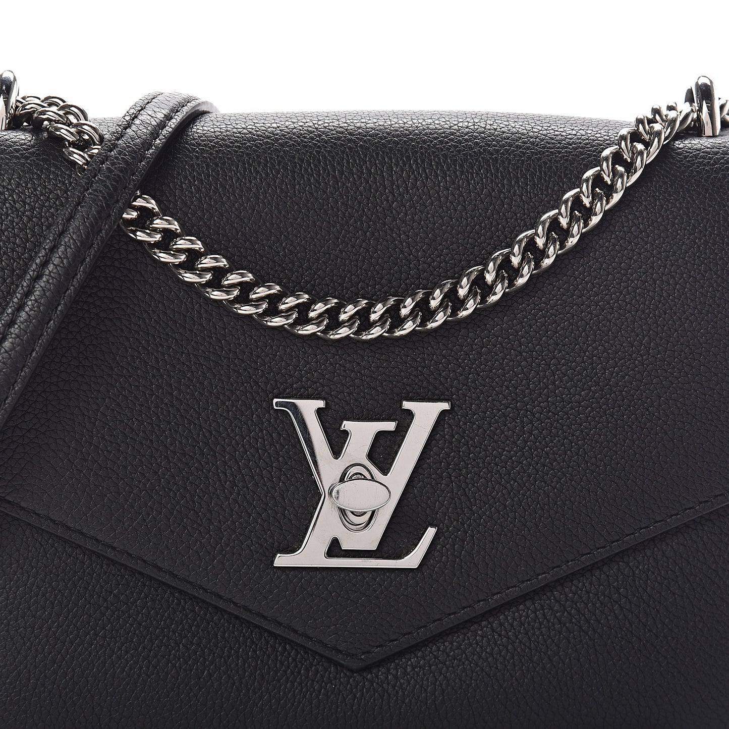 Soft Calfskin My Lockme Chain Bag BB Black
