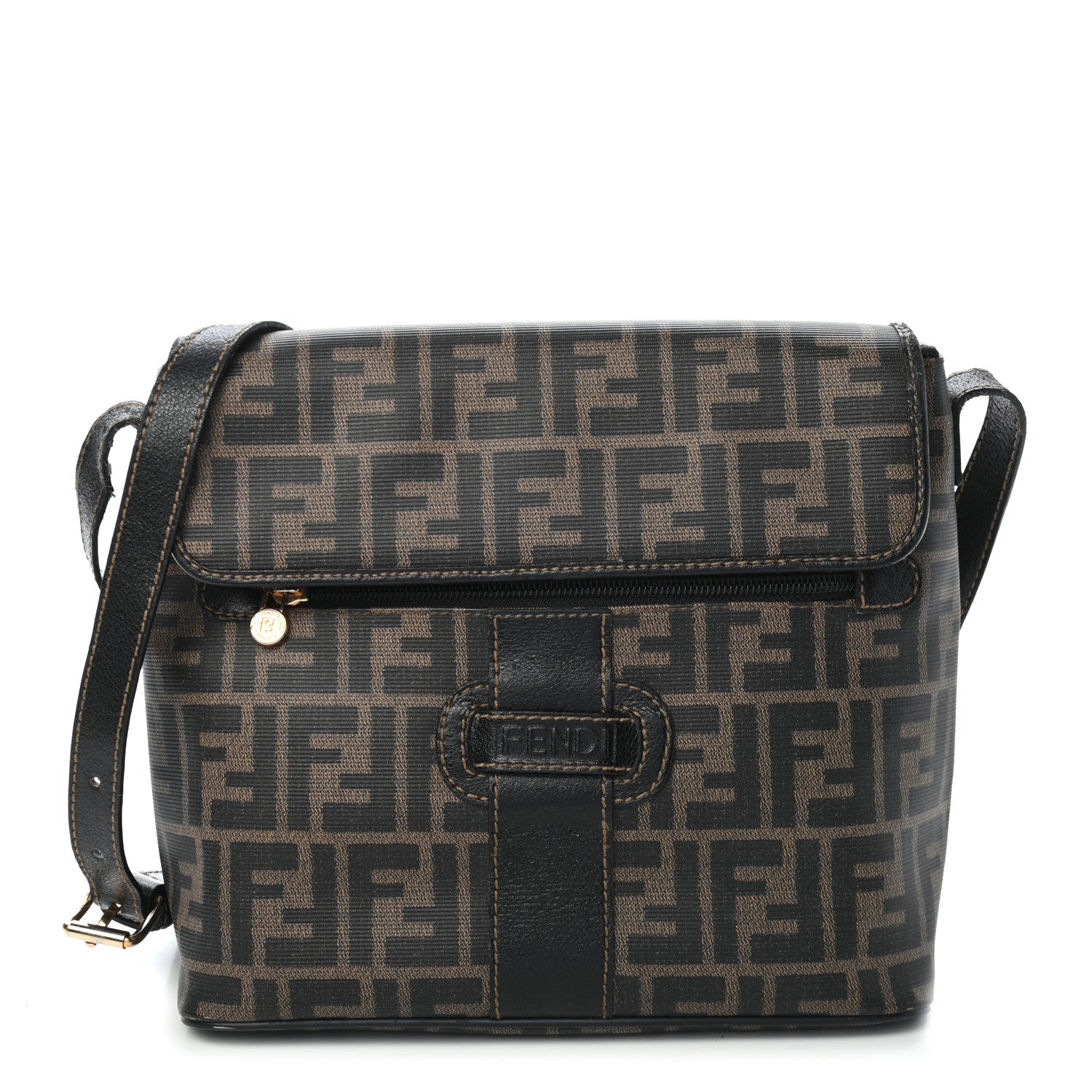 Fendi Zucca Spalmati Messenger Bag Tobacco 1 of 8