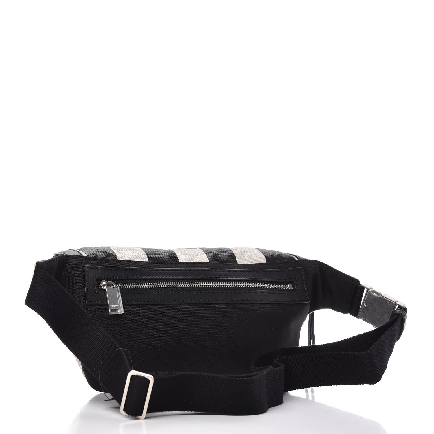 Saint Laurent Canvas Classic Belt Bag Black White 3 of 11