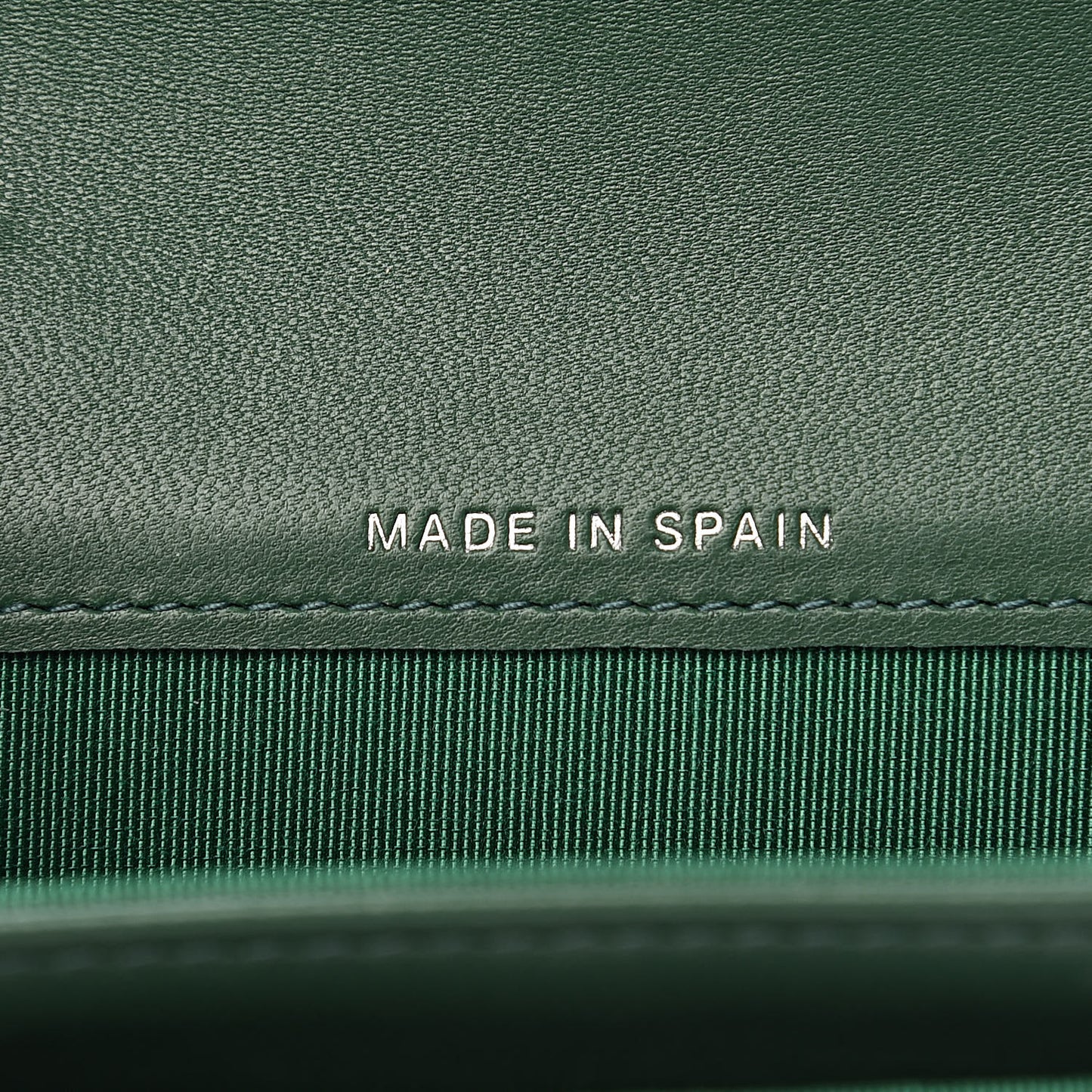 Lambskin Quilted Flap Card Holder Wallet Green