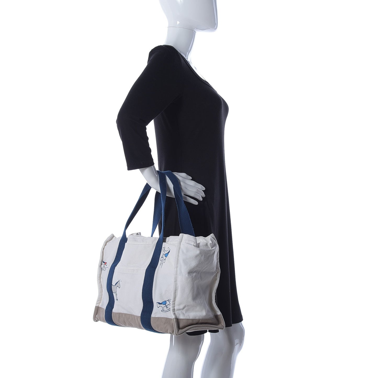 Cotton Canvas Adada Nappy Diaper Bag Bleu Marine