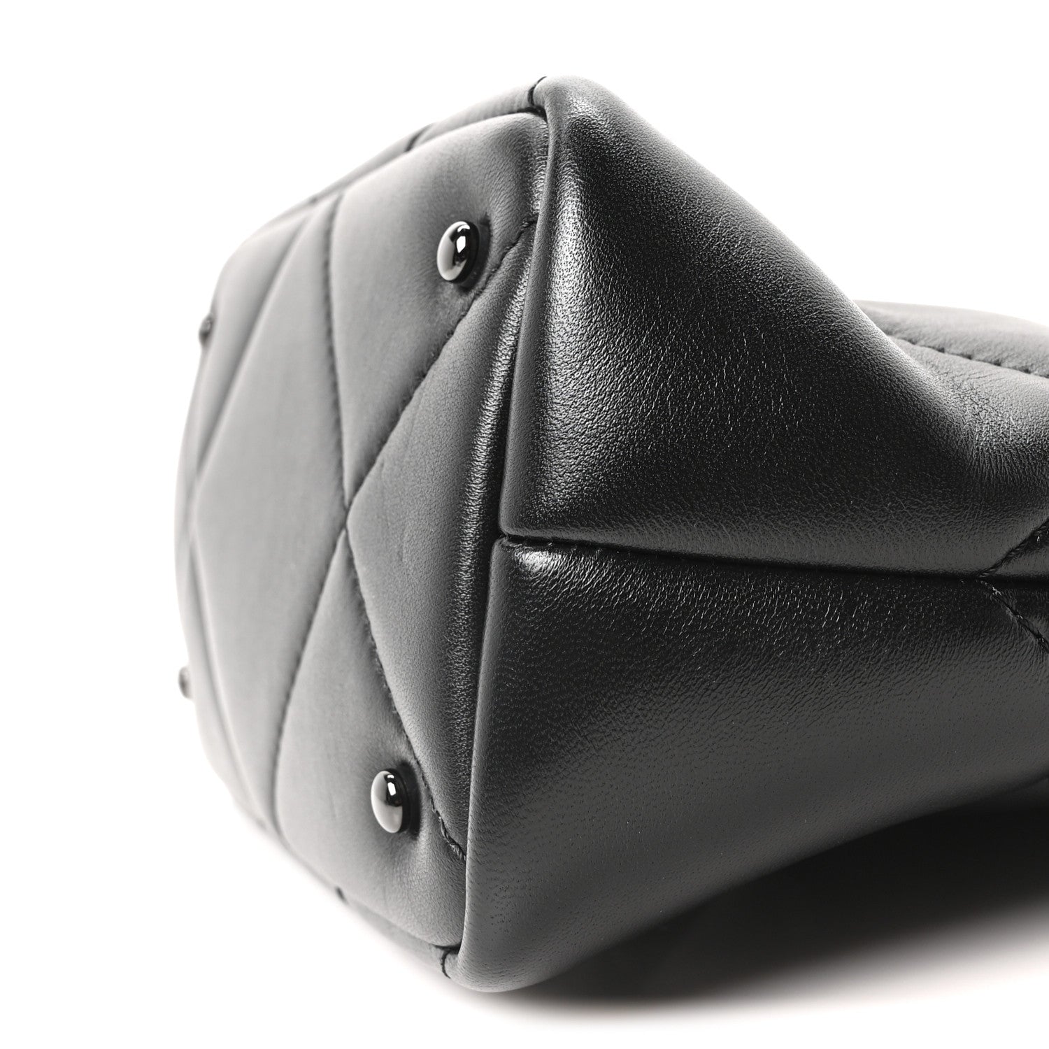 Valentino Garavani Nappa Monochrome Small Roman Stud The Handle Bag Black 9 of 9