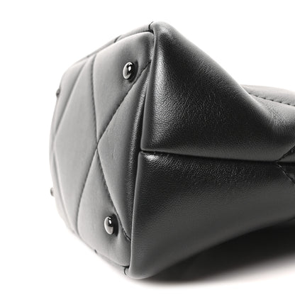 Valentino Garavani Nappa Monochrome Small Roman Stud The Handle Bag Black 9 of 9