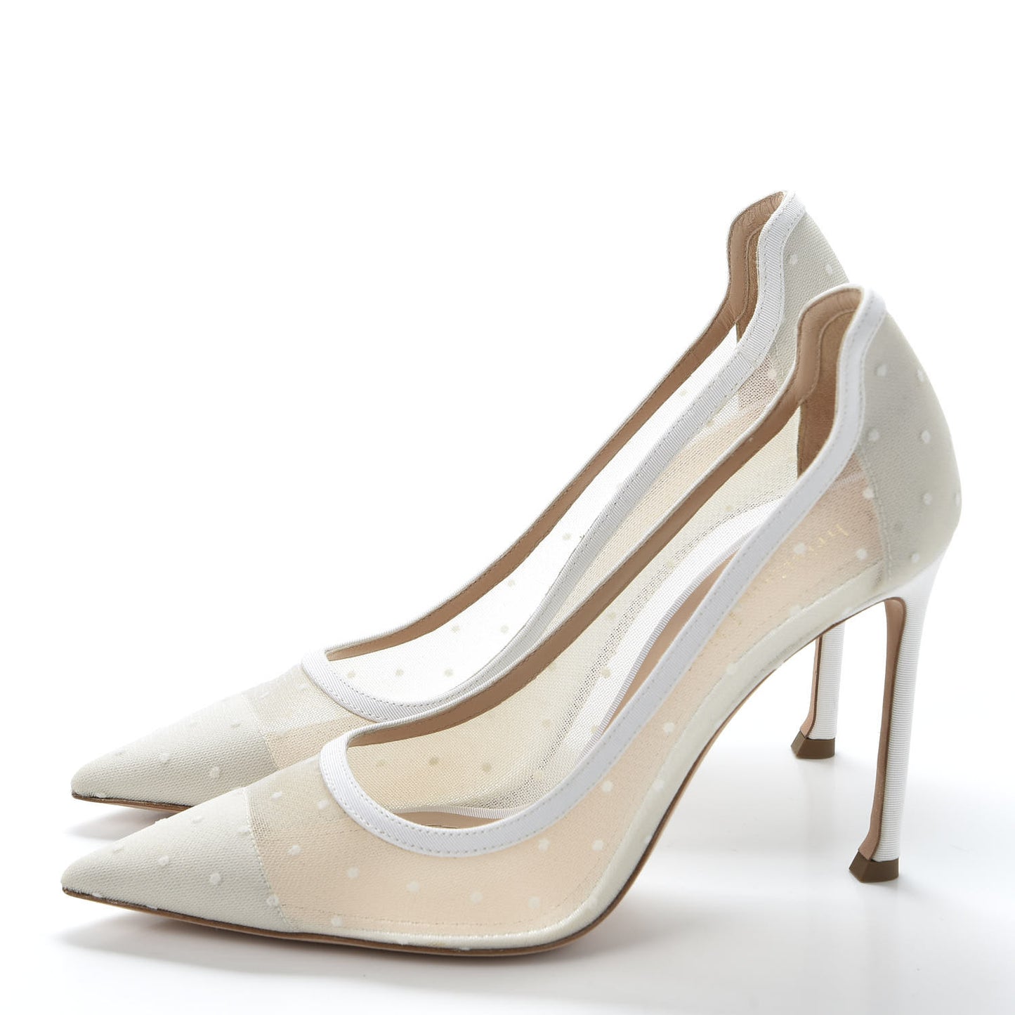 Mesh Plumetis Tulle D-Moi Pumps 37.5 White