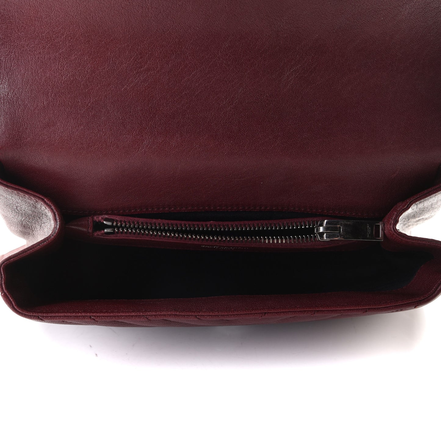 Sheepskin Matelasse Chevron Monogram Medium College Bag Rouge Legion