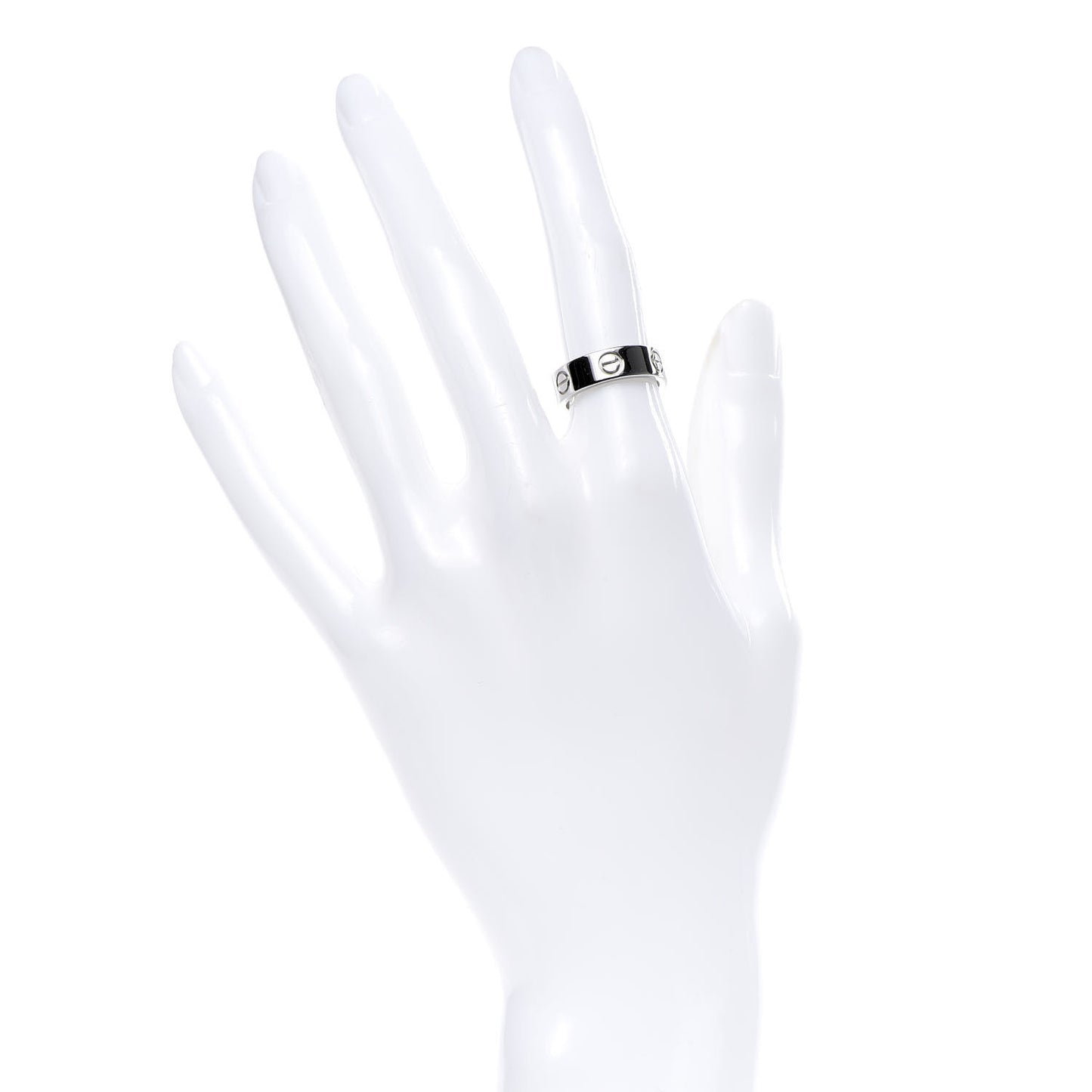 18K White Gold 5.5mm LOVE Ring 50 5.25
