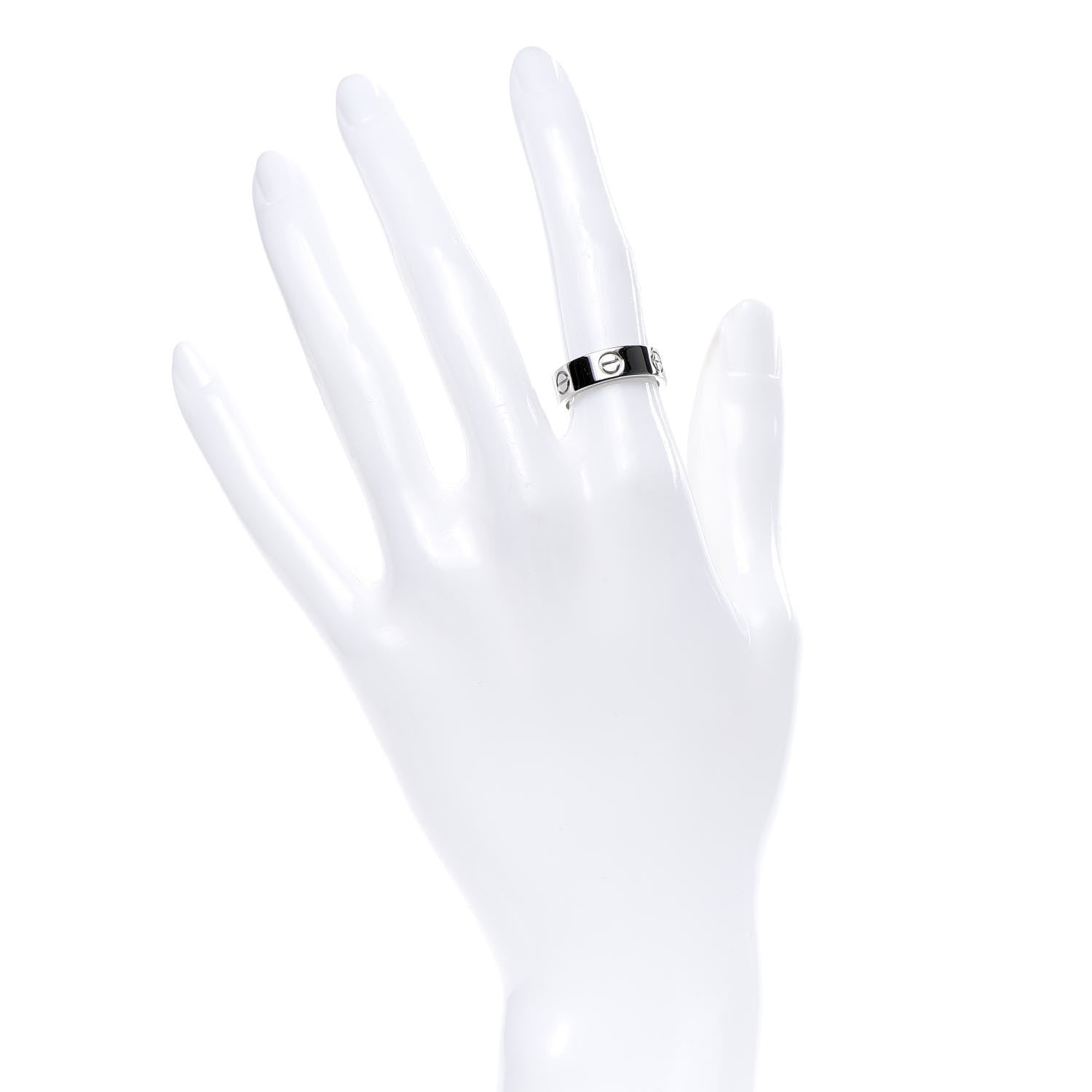 Cartier 18K White Gold 5.5mm LOVE Ring 50 5.25 2 of 4