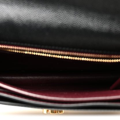 Saint Laurent Grain De Poudre Monogram Cassandra Clasp Bag Black 5 of 10