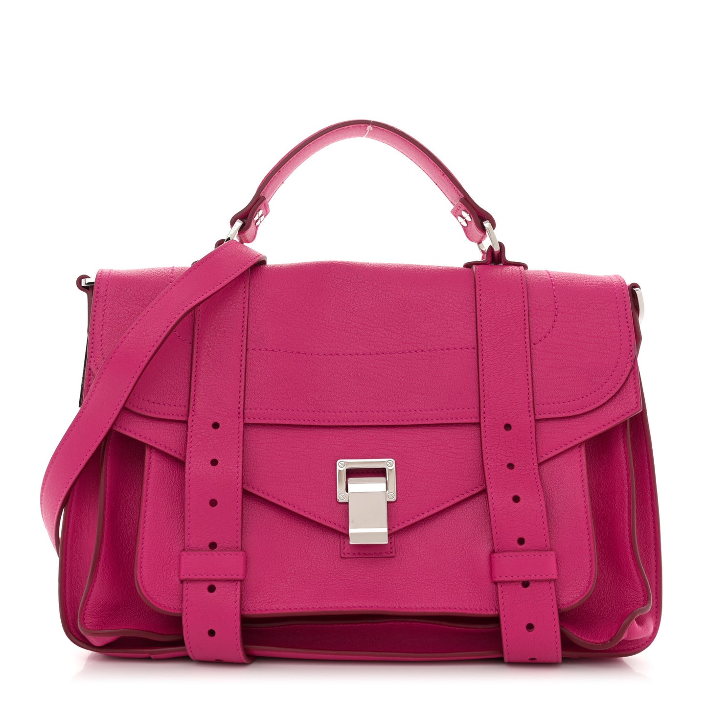 Lambskin Medium PS1 Satchel Fuchsia