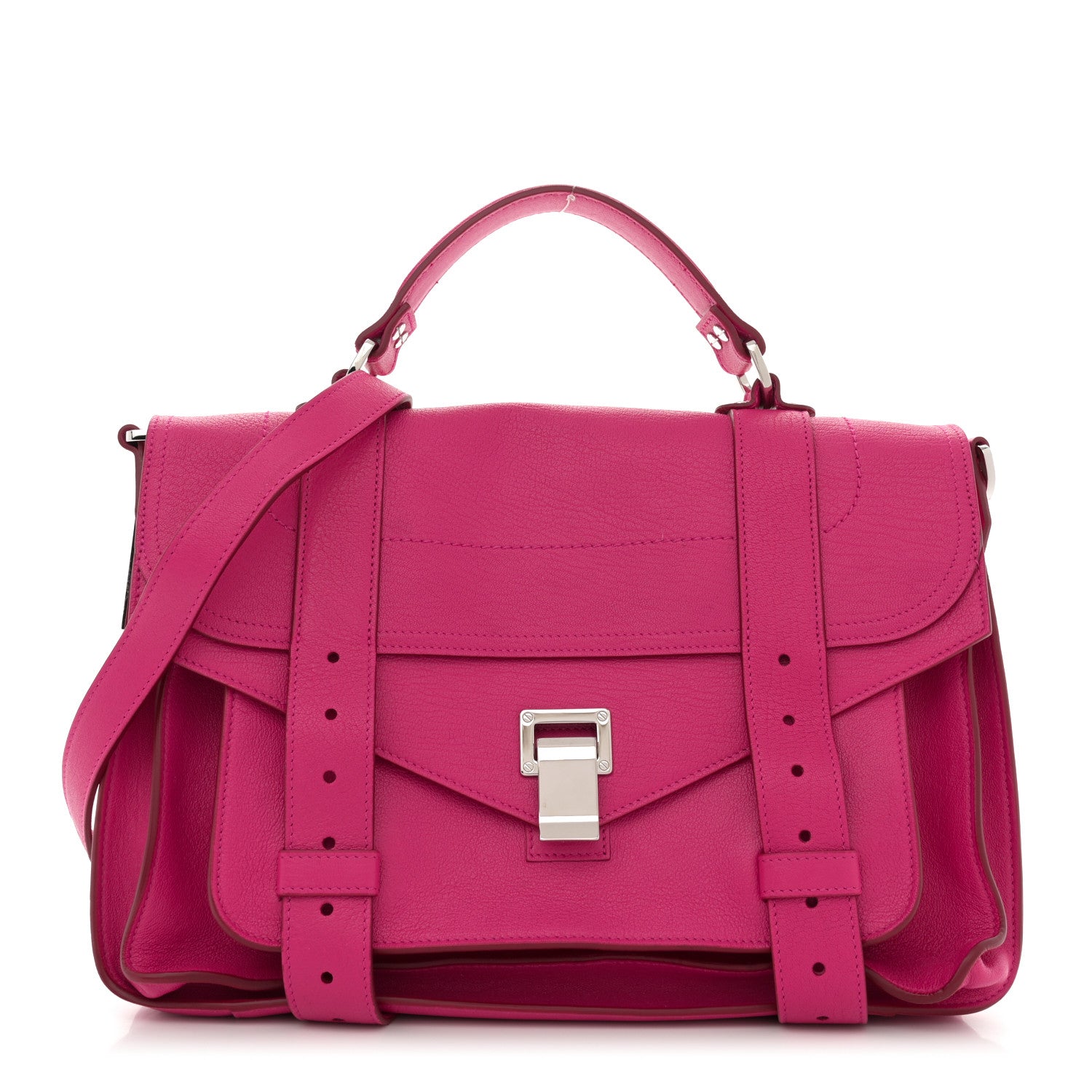 Proenza Schouler Lambskin Medium PS1 Satchel Fuchsia 1 of 15