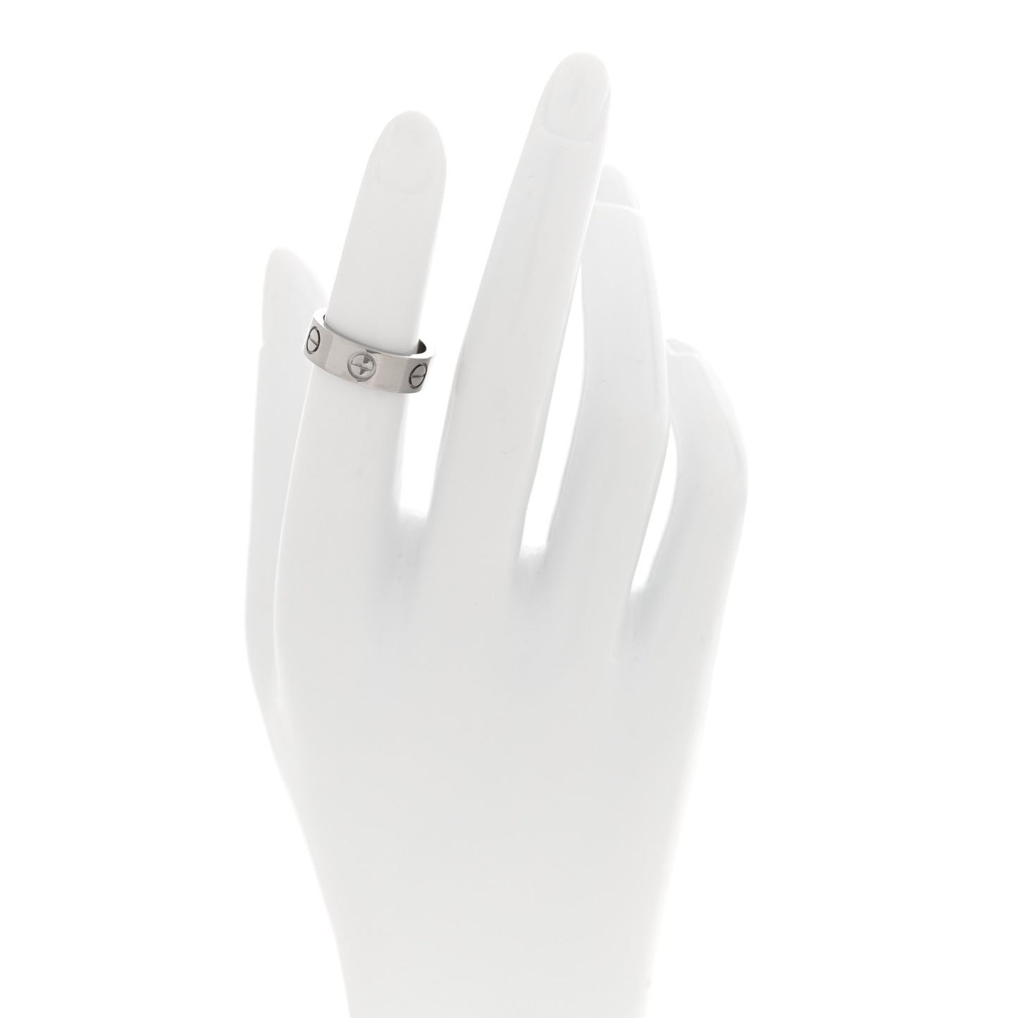 18K White Gold 5.5mm LOVE Ring 48 4.5