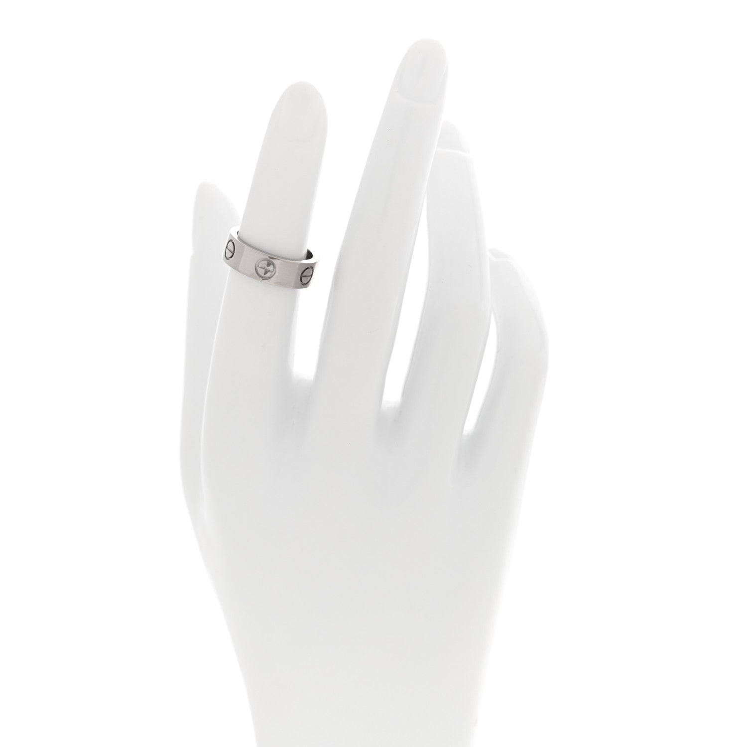 Cartier 18K White Gold 5.5mm LOVE Ring 48 4.5 2 of 4