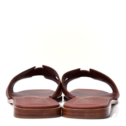 Hermes Box Calfskin Oran Sandals 42 Gold 4 of 6