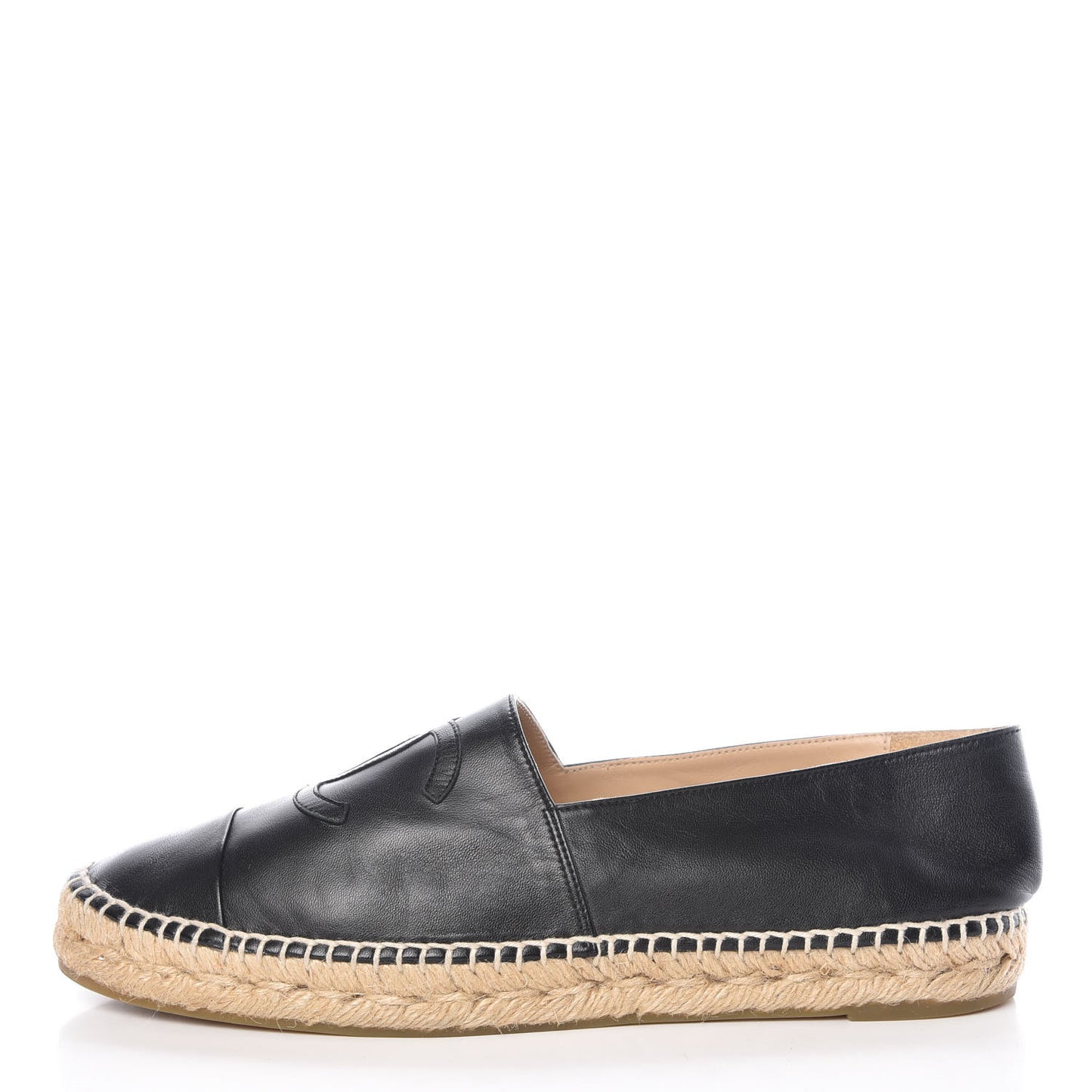 Lambskin CC Espadrilles 40 Black