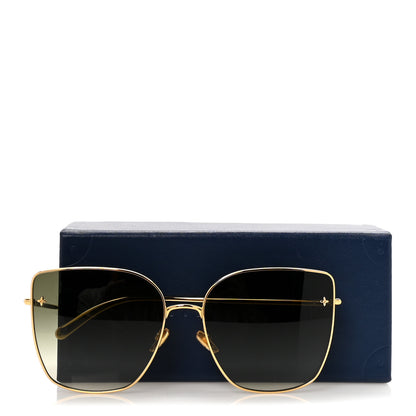 Louis Vuitton Metal LV Charm Cat Eye Sunglasses Z1720U Gold 16 of 16