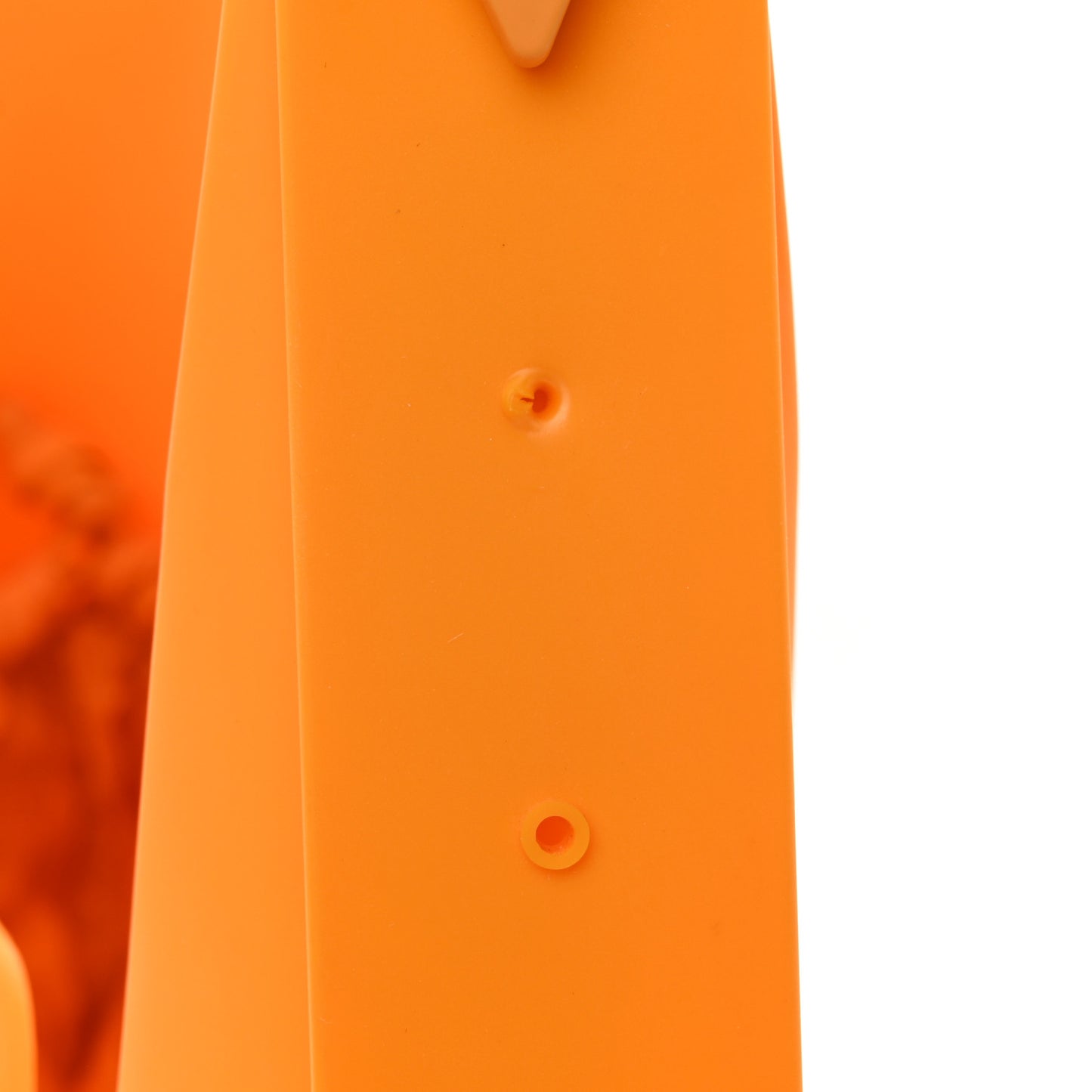 Rubberized Canvas Punch Tote Tangerine