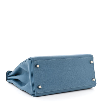 Hermes Togo Kelly Retourne 28 Bleu Paradise 4 of 11