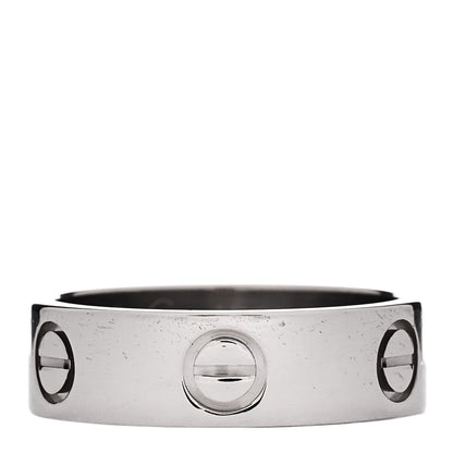Cartier 18K White Gold 5.5mm LOVE Ring 52 6 1 of 4