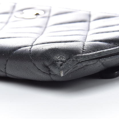 Chanel Lambskin Quilted Zip Pouch Black 11 of 13