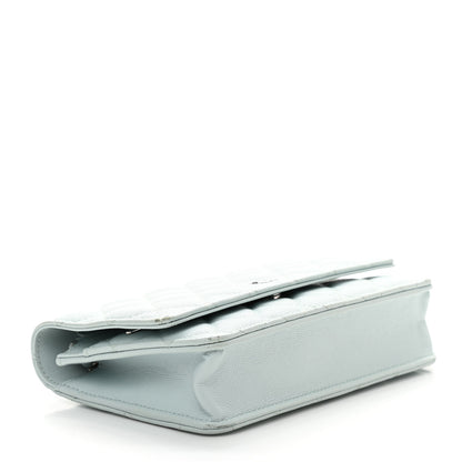 Chanel Caviar Quilted Wallet On Chain WOC Light Blue 4 of 12