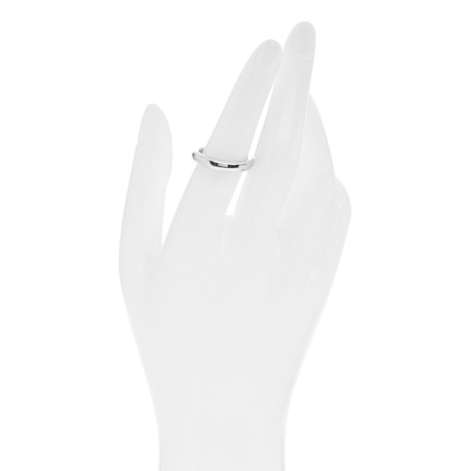 Van Cleef & Arpels Platinum Tapered Wedding Band Ring 54 7 2 of 5