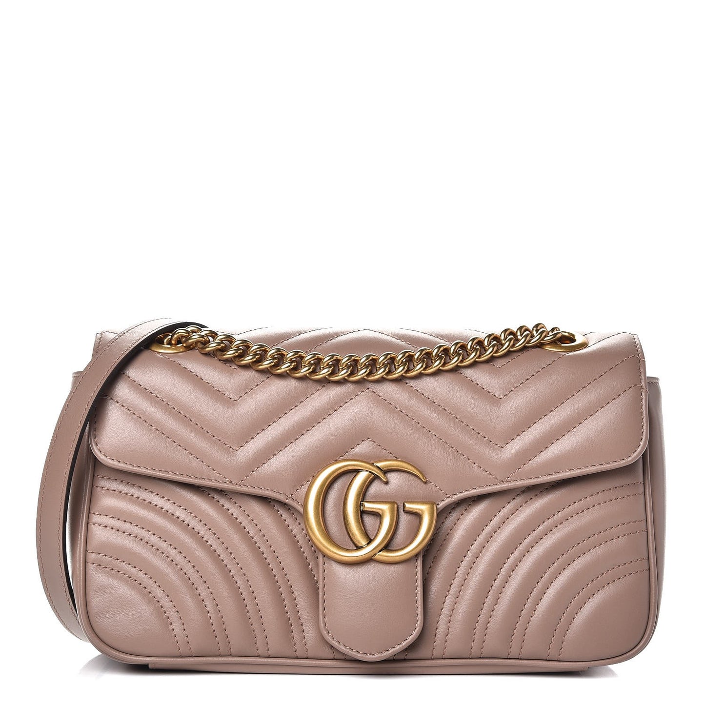 Calfskin Matelasse Small GG Marmont Shoulder Bag Porcelain Rose